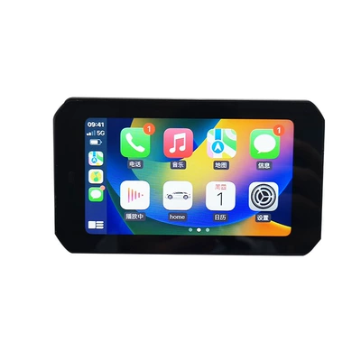 Cross-Border Hot Selling Motorcycle Motorcycle Wireless Carplay Android Apple Portable Ipx-7 Motorcycle Recorder (Car Convenient GPS Navigation) - with-recorder-with-tire-pressure-black