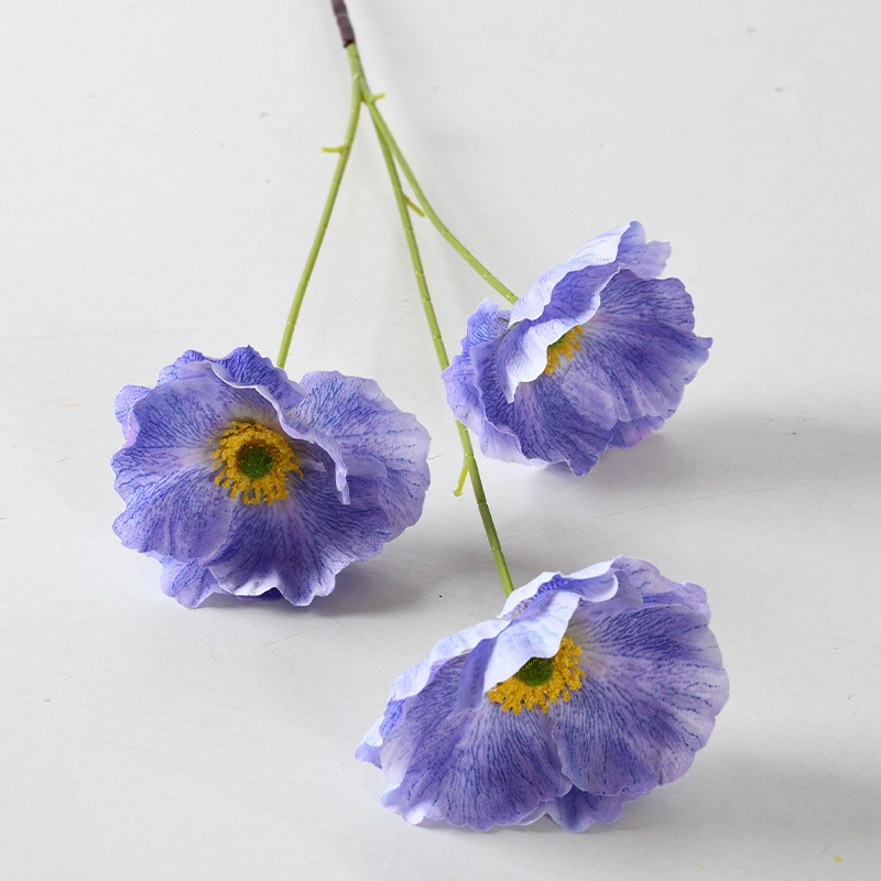 Simulación de flores de amapola 3D retrógrado pinturas al óleo de yu belleza flores falsas bodas decoración de hotel flores artificiales