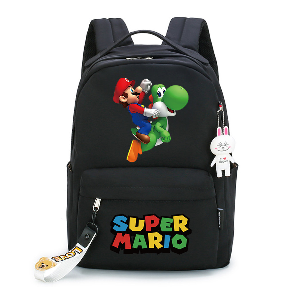 MOCHILA - PEQUENO PIRATA - 13 / Popular game peripherals elementary and middle school students' schoolbags rabbit pendant large capacity backpack travel bag (single piece)