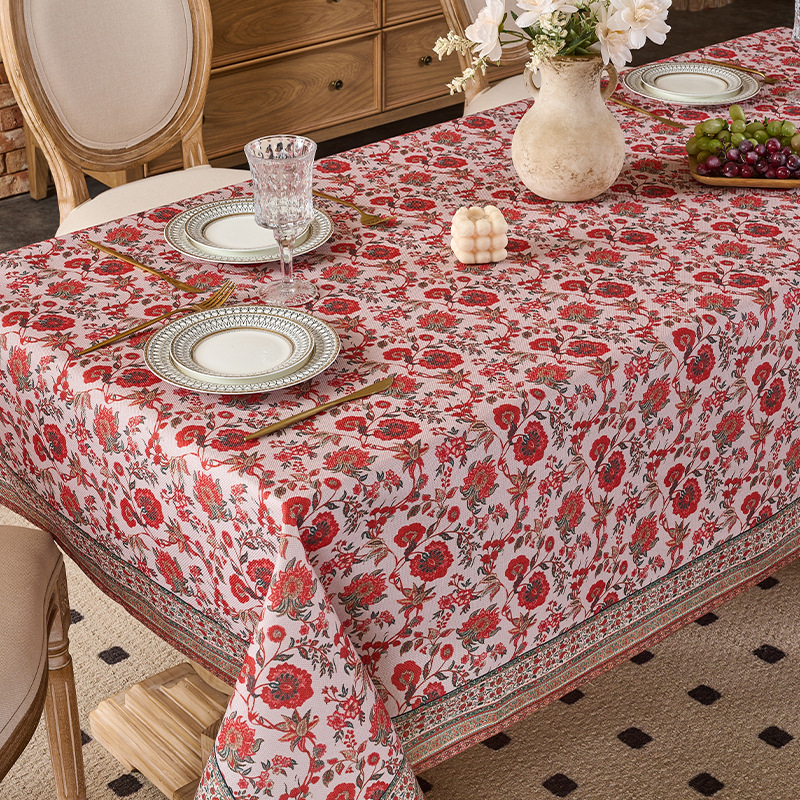 Exclusividad transfronteriza para China Dongfeng Mantel impermeable y a prueba de aceite Mantel de comedor Mesa de centro Gabinete de TV Tela de impresión de atmósfera Tela antideslizante