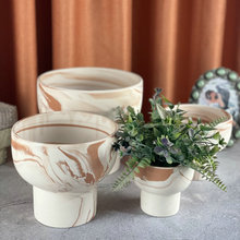 玛奇朵多肉透气帝罗马蝴蝶兰花盆陶瓷阳台双色简约工制作绿植花盆