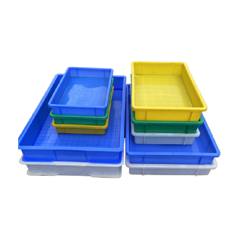 现货红色加厚塑料周转箱 加厚五金电子胶框 仓储物料箱转运物流箱