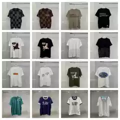 High-Quality Cross-Border Trendy Brand Lujia Full-Letter Logo Short-Sleeve Sweater Knitwear Unisex T-Shirt