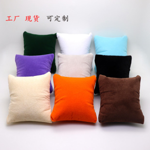 Spot wholesale watch small pillow bracelet display pillow bag dark green coffee beige gray orange silk cotton small pillow