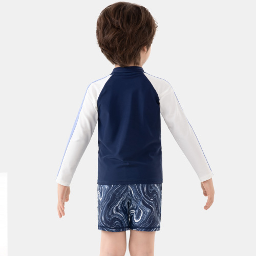 Momasong children's swimsuit boy's split long-sleeved seaside sun protection swimsuit boy's middle and large baby swimsuit