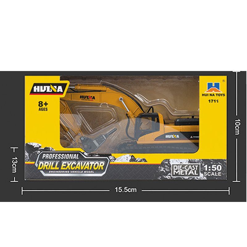 Transfronterizo Huina 1:50 excavadora vehículo de ingeniería de aleación rompiendo máquina modelo de simulación de juguete de inercia juguete 7711