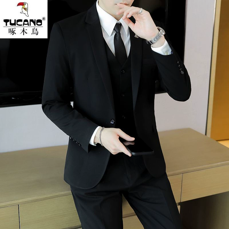 Мужской роскошный набор, костюмная куртка классика, свадебное платье, slim fit, полный комплект