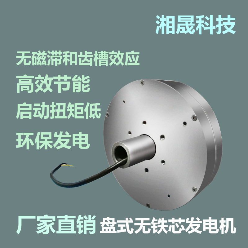 外转子盘式无铁芯发电机 率发 电风力发电机低速 永磁 低阻默认项