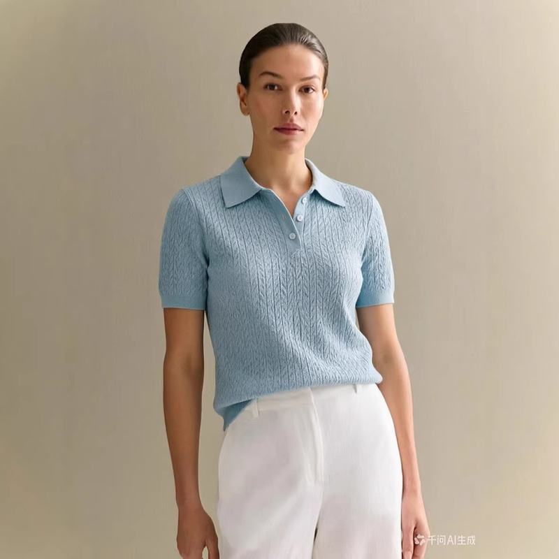 European and American Versatile Summer Short-Sleeve Knit Women's Casual Top Cross-Border Amazon Shein T-Shirt European and American Versatile Summer Short-Sleeve Knit Women's Casual Top Cross-Border Amazon Shein T-Shirt