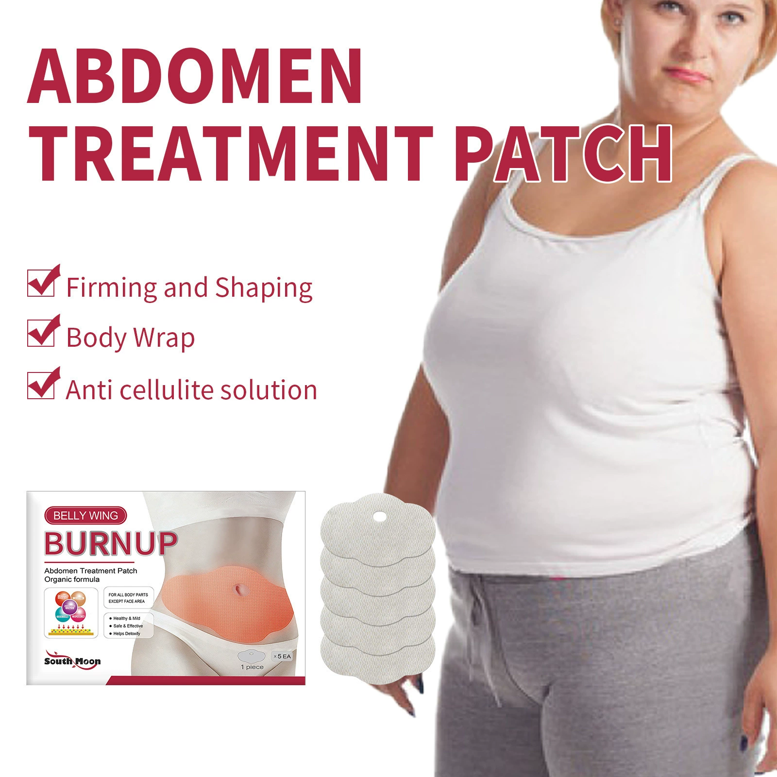 South Moon Брюшной уход наклейки ленивый живот уход за пупком