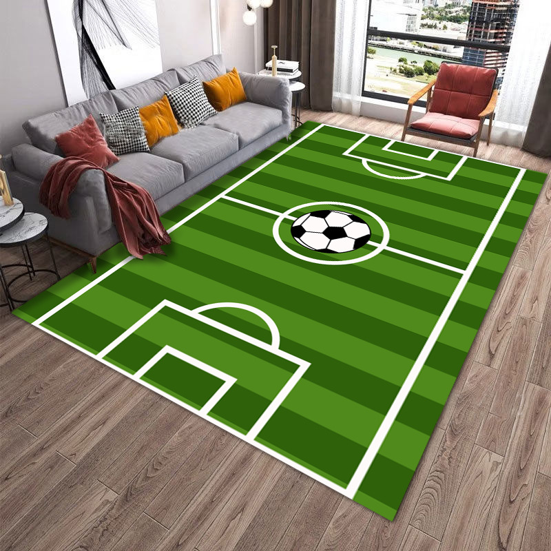 Alfombra de campo de campo de campo verde transfronterizo, alfombra de dormitorio doméstico, sala de estar cubierta, sofá, mesa de té, alfombra resistente a la suciedad y fácil de cuidar