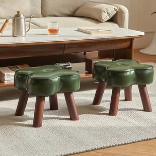 Four-Leaf Clover stool soft bag bench living room coffee table low stool simple sofa stool footstool home shoes changing stool