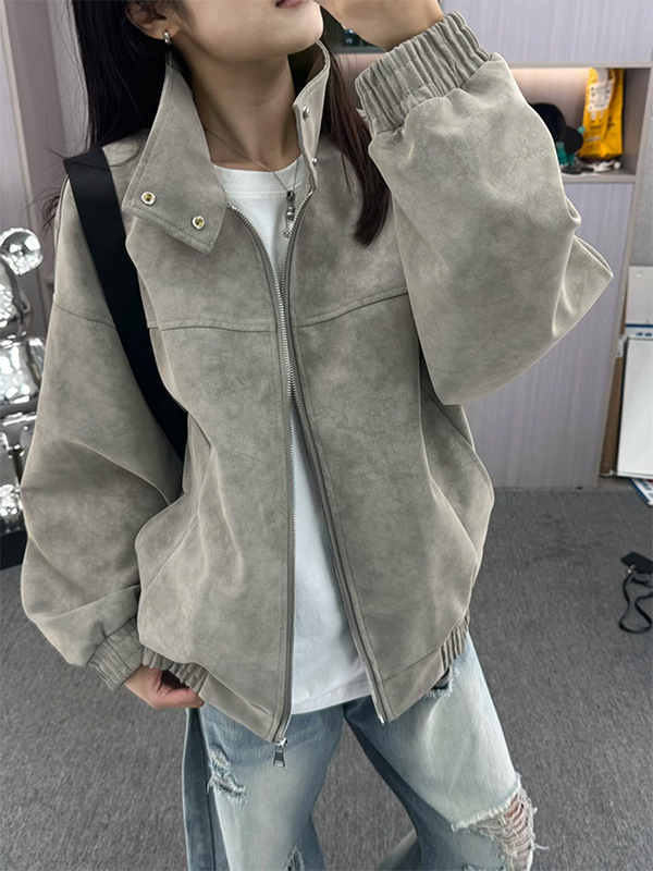 Polyurethane autumn jacket