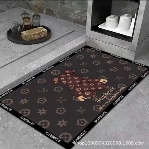 Bathroom door absorbent floor mat bathroom anti-slip door mat bedroom mat cartoon anti-slip mat carpet mat home