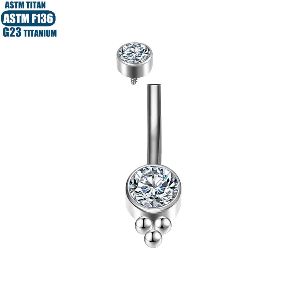 Pointed titanium steel lip stud product view