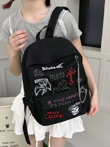 School Bag 2026 New Model High-Value Rock Style Niche Backpack for College Students, Unisex Large Capacity Backpack