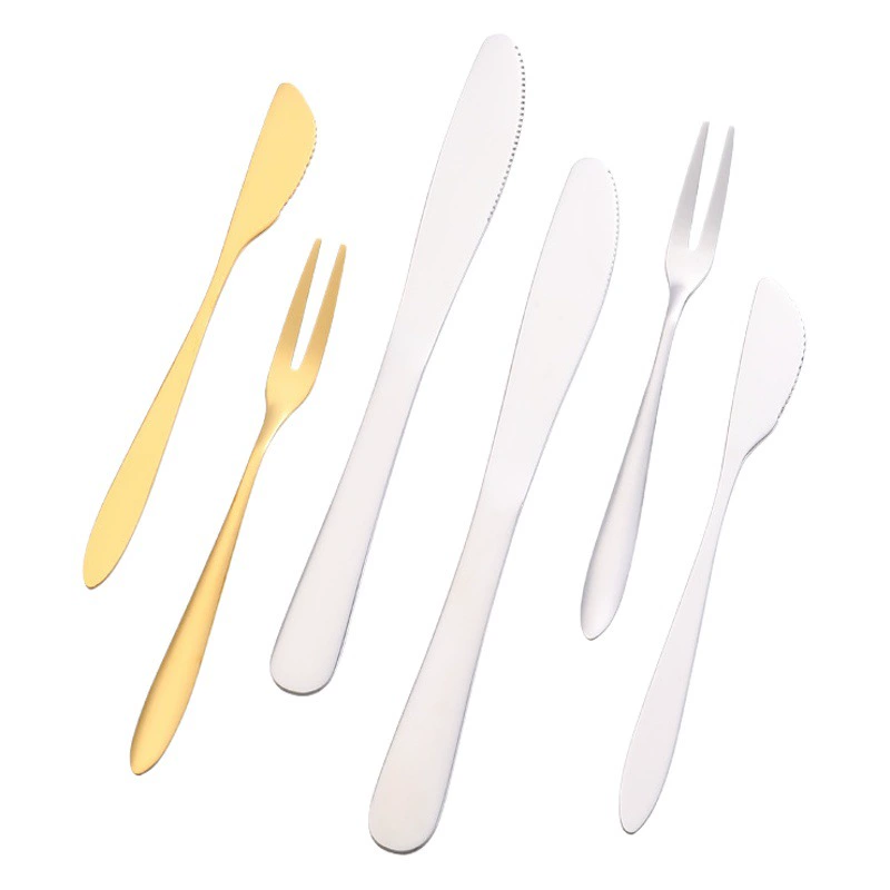 Производители источников Середина осени лунный нож для торта и вилка костюм десертный торт вилка с логотипом оптом вилка для фруктов из нержавеющей стали