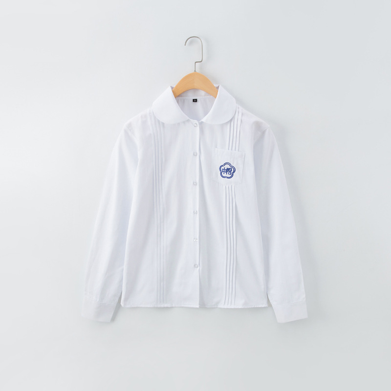 C2002 * chemise attachée-manches longues (blanc laiteux) / S