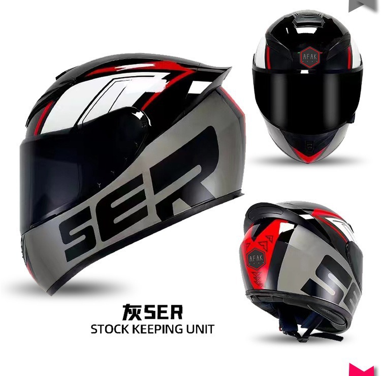 3C Helmet Certification New National Standard Men's Motorcycle Electric Vehicle Safety Helmet All-Season Universal Female Rider Personalized Motorcycle Full-Face Helmet