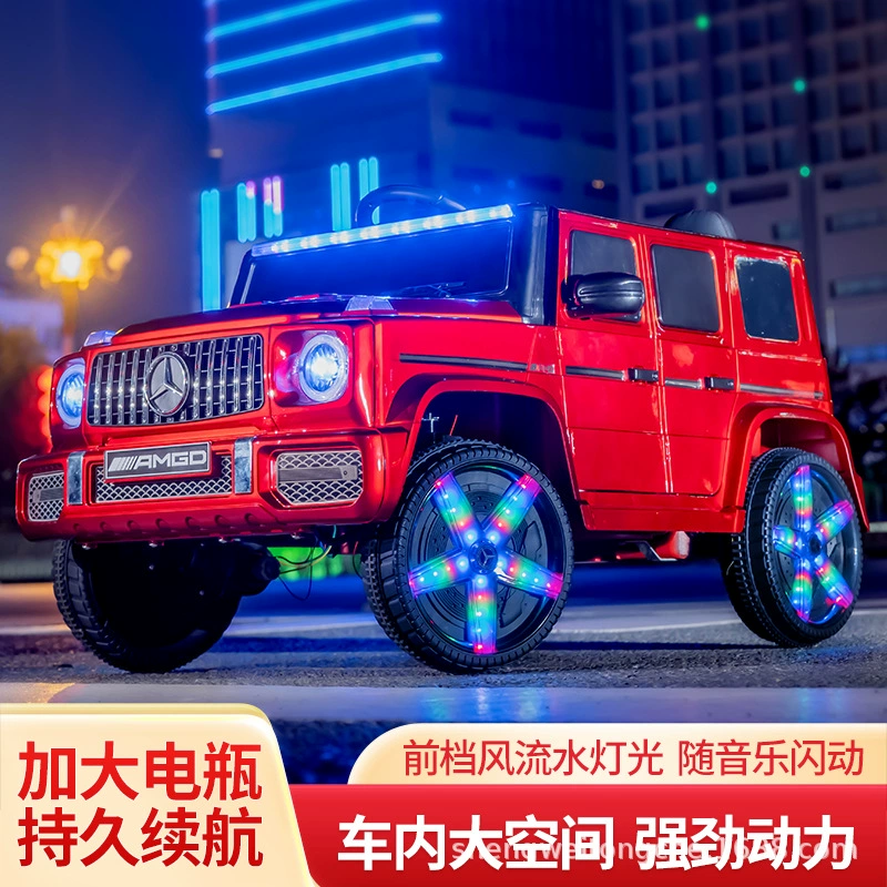 Электромобиль (Mercedes Benz) — внедорожник 4×4 с пультом, светящиеся колёса