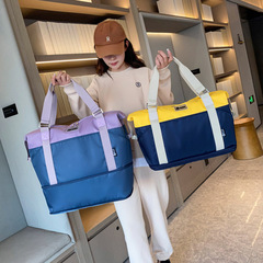 Wholesale new large-capacity color-blocked short-distance travel bag dry and wet separation thickened fitness sports bag portable maternity bag