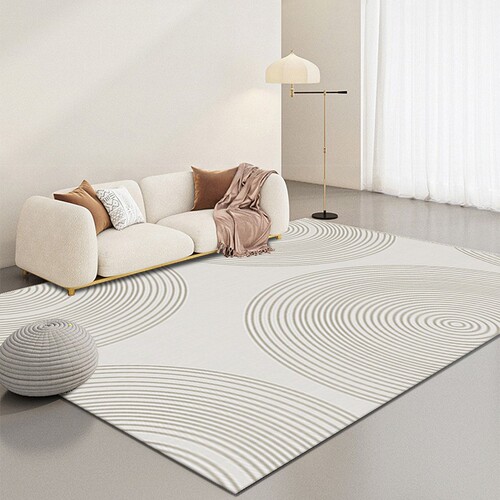 Japanese Wabi-Sabi Style Living Room and Bedroom Rugs, Simple Line Abstract Homestay Decorative Rugs, Popular for Photo Sessions