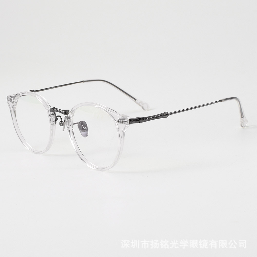 内藤熊八同モデルN-053楕円眼鏡フレーム透明板材高さ数超軽量大衆高品質眼鏡