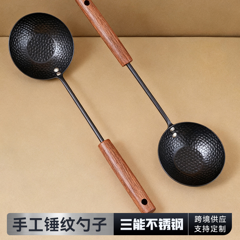 El estilo japonés de mango largo de hierro de hierro rociado con aceite caliente rociado con aceite rociado con aceite de mano sin recubrimiento no pegajoso