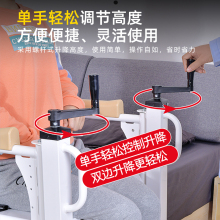 多功能升降移位机瘫痪老人同步手摇转移车卧床残疾人坐便椅升降器