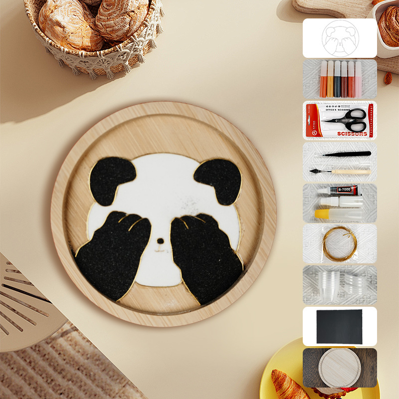 Materiales tradicionales hechos a mano Jintao Landiy pintura de esmalte novatos tazas esteras estudiantes activos cultura cultural inmaterial