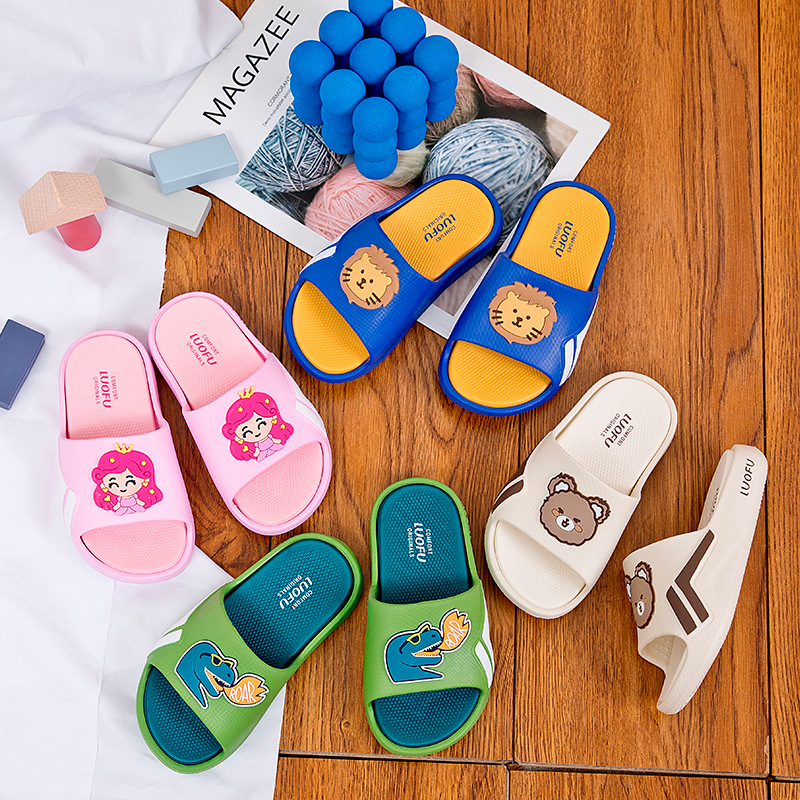 Cartoon Children's Cartoon Parent-Child Baby Summer Non-Slip Soft-Soled Bathroom Home Wear Student Dormitory Sandals