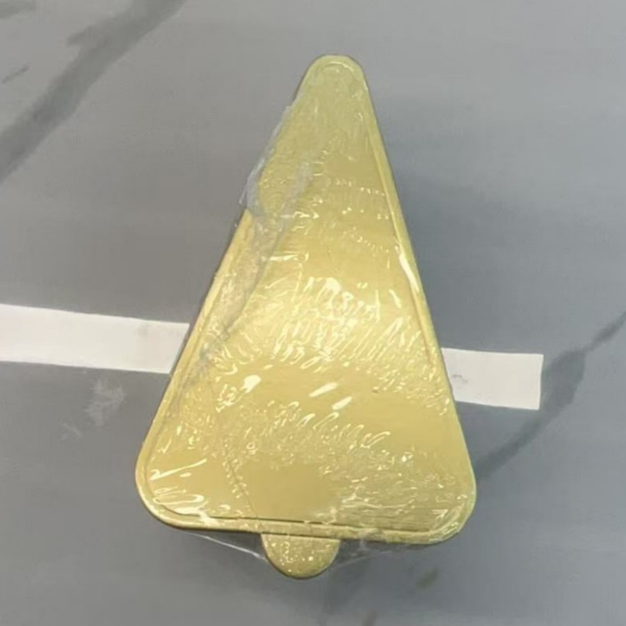 Fabricante al por mayor almohadilla de mousse desechable redonda oro mini pastel de queso pequeño cartón de oro placa de pastel