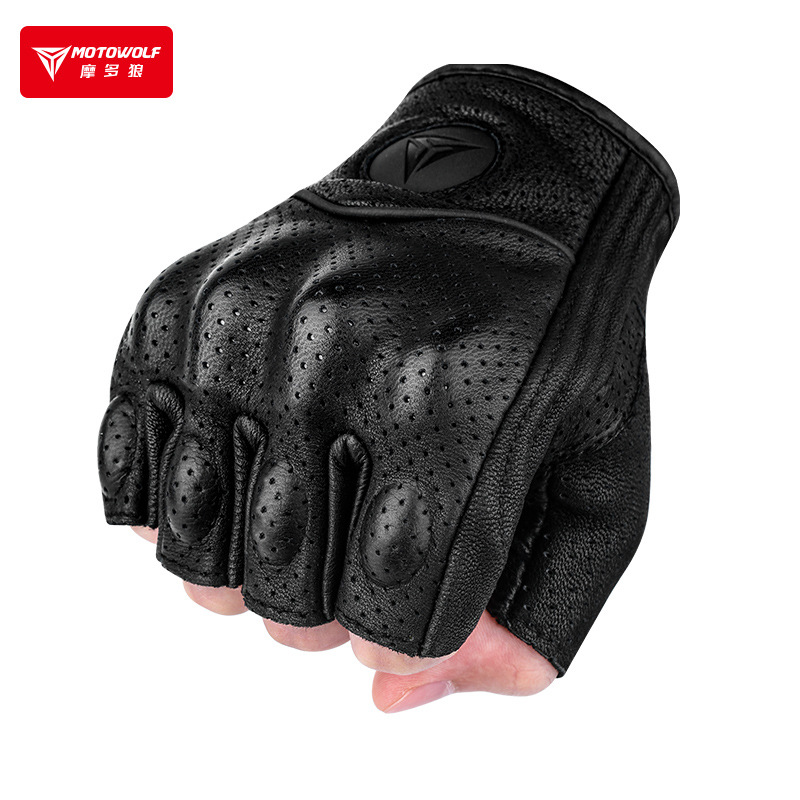 Guantes de montar a caballo de la motocicleta de verano al aire libre GUANTES DE Caballero De cuero resistente a la caída guantes de cuero de la motocicleta de los hombres