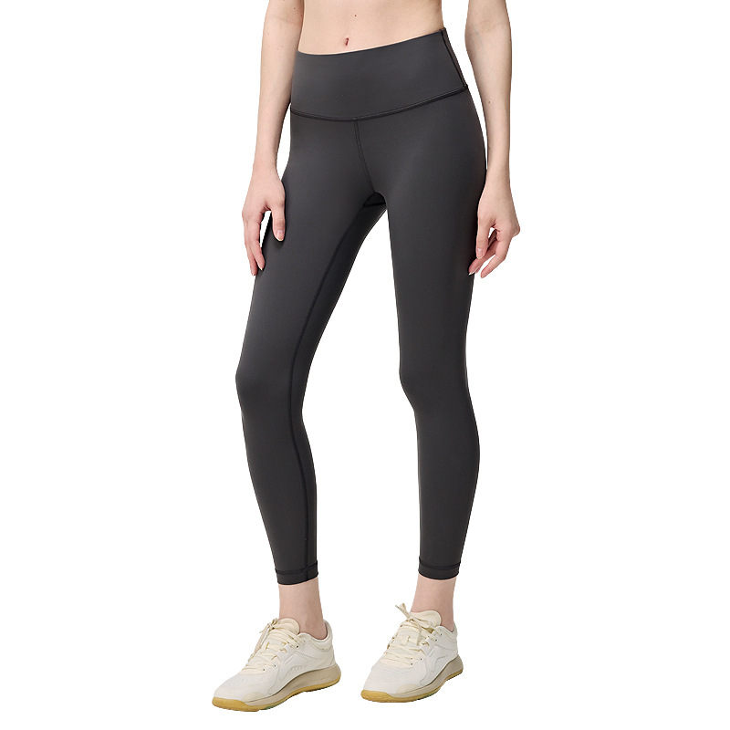 Pantalones de gimnasio de cintura alta y caderas para mujeres desnudas absorben la humedad y transpirables 24 "Pantalones deportivos elásticos image 6