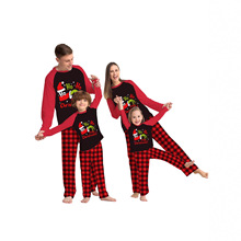圣诞亲子装 家居服一家三口四口秋冬棉圣诞亲子家居服 睡衣套装
