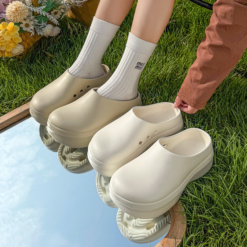 女性用シェフシューズ、防水、耐油、耐摩耗性、つま先が高くなるスリッパ、EVAキッチン滑り止めカップルサンダル|undefined