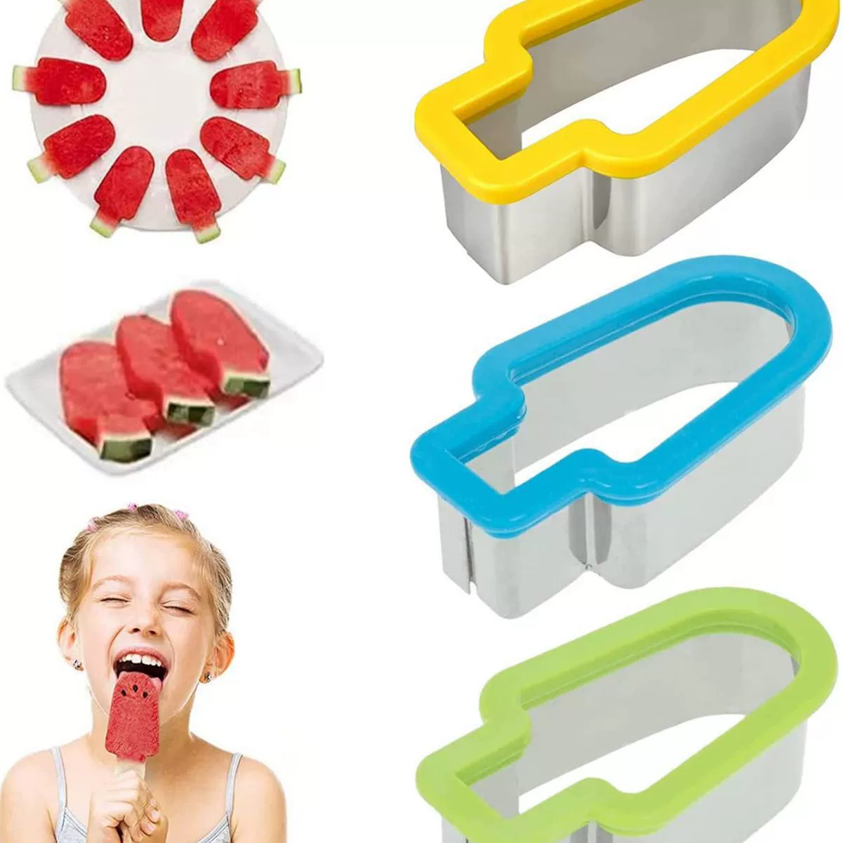 Creative cut watermelon stainless steel watermelon cut multi -function slicer fruit segmentation artifact division cutter cutting tool