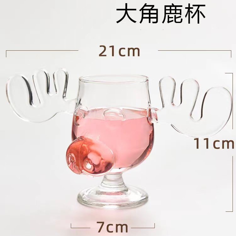 Navidad creativa de alce de aspecto superior copa de Reno copa de vino al por mayor