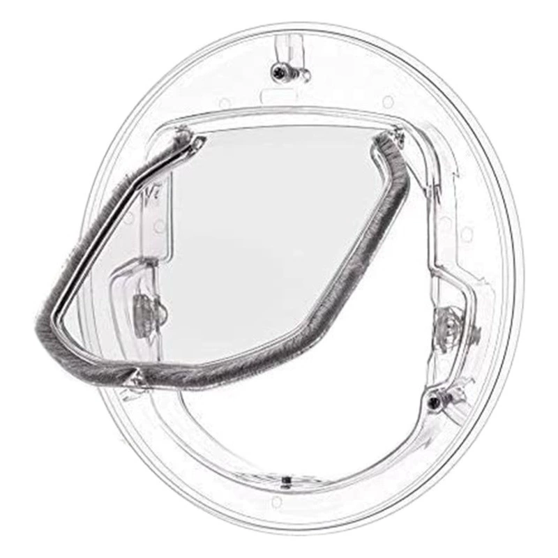 Дверное отверстие для домашних кошек для кошек и собак, бесплатное двустороннее стеклянное дверное отверстие для деревянной двери может быть установлено Круглое прозрачное цветное домашнее животное