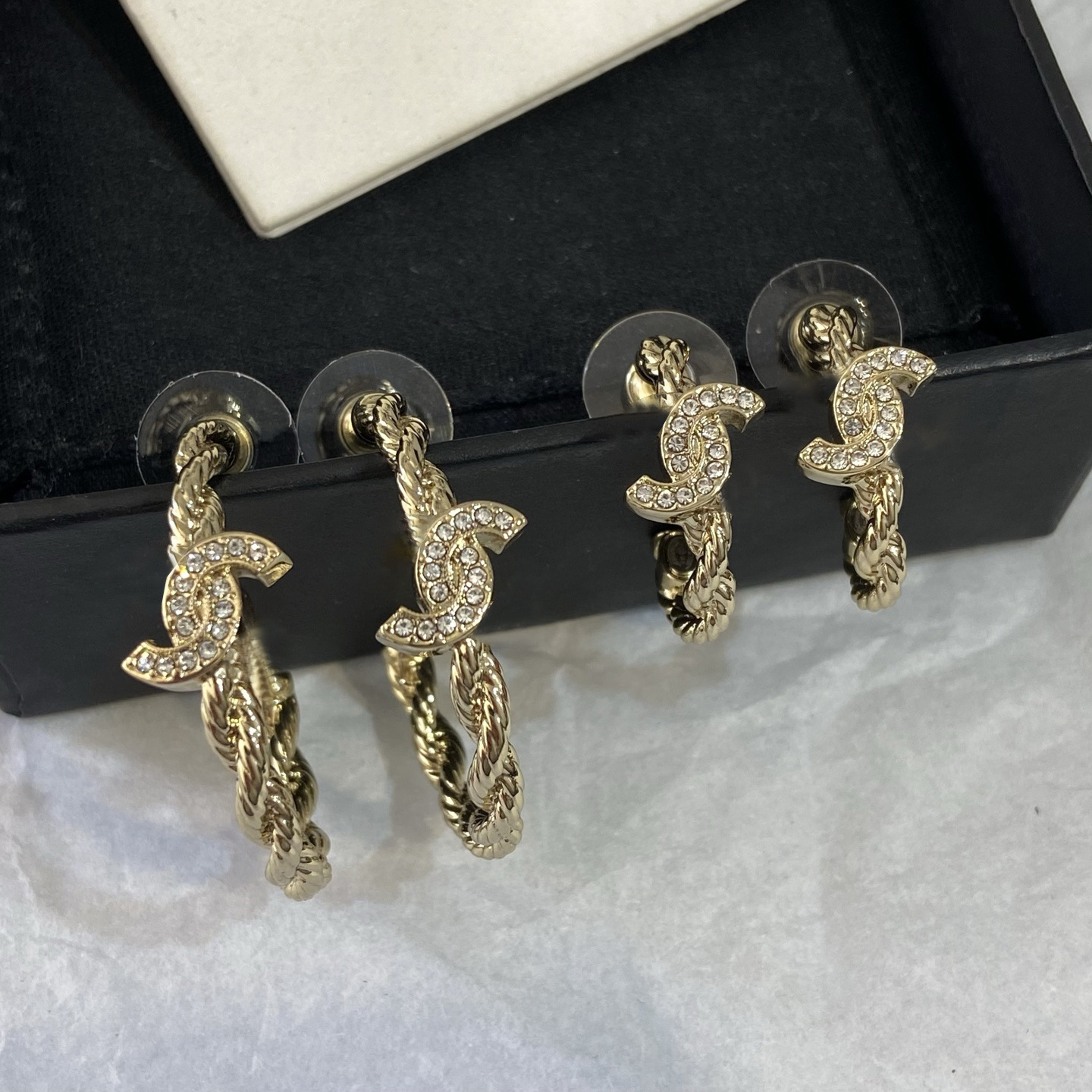 26 New Styles of Chanel-Inspired Braided Earrings with a High-End Feel, New Luxury Fashion Versatile Wholesale Models