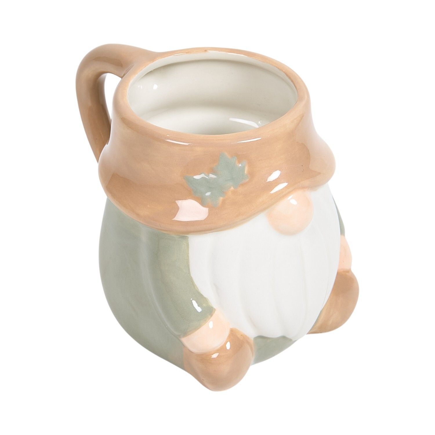 Santa Claus encantador taza de cerámica de agua taza de marca taza de cerámica Qin Sheng con mango de cubiertos de uso diario adornos de regalo