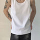 American Trendy Brand Pure Color Sports Vest Men's Summer Basic Fitness Casual Versatile Slim Sleeveless Vest Top