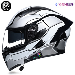Orz男女電動オートバイヘルメット個性bluetooth全ヘルメット電気自動車車四季冬保温ヘルメット