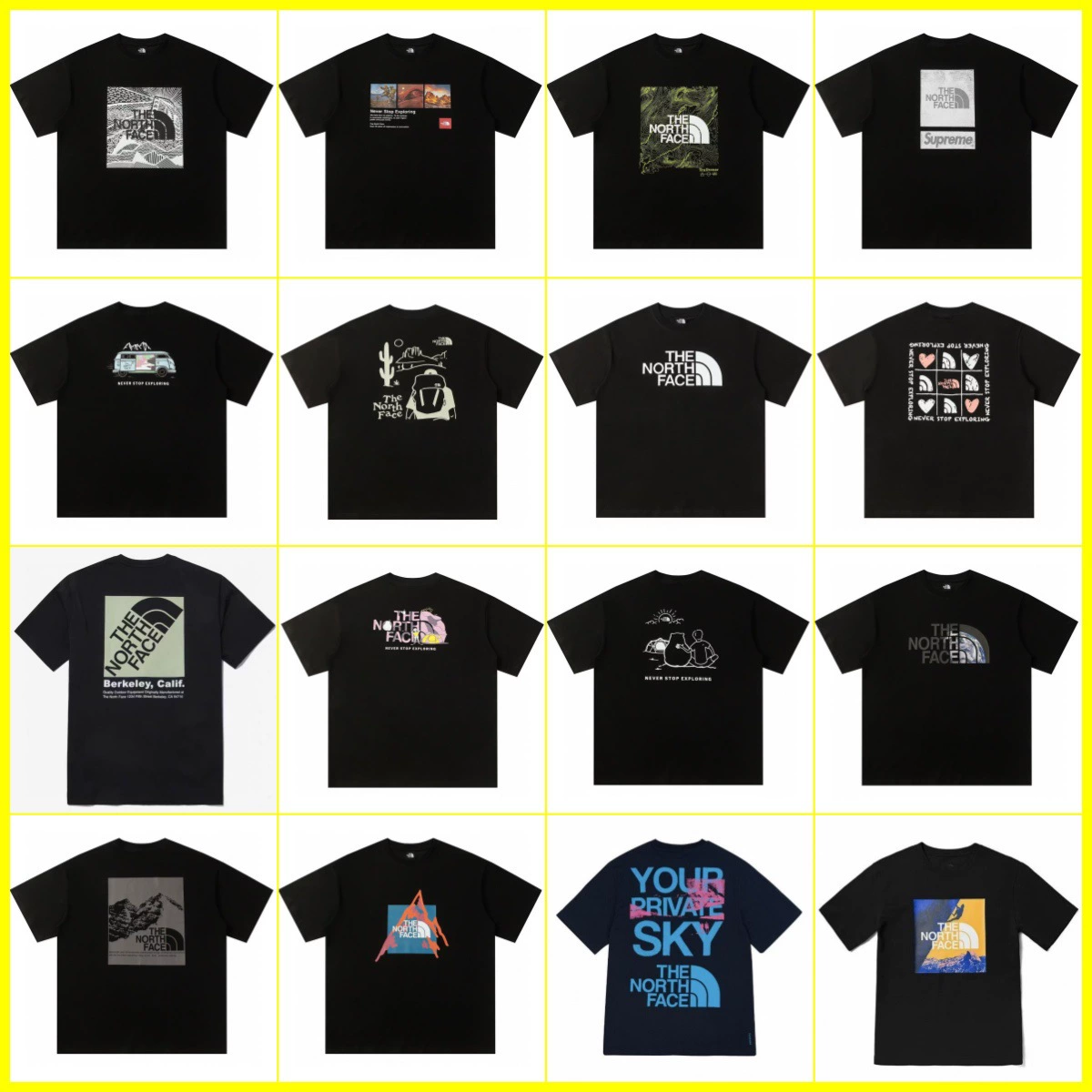 Футболка унисекс North Face из 100% хлопка, 230 г, с модным принтом, свободного кроя, универсальная, повседневная