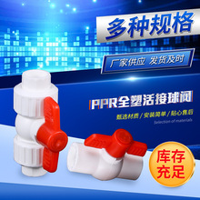 厂家定制家装水管ppr管件全塑双活接球阀ppr活接球阀高密度给水管