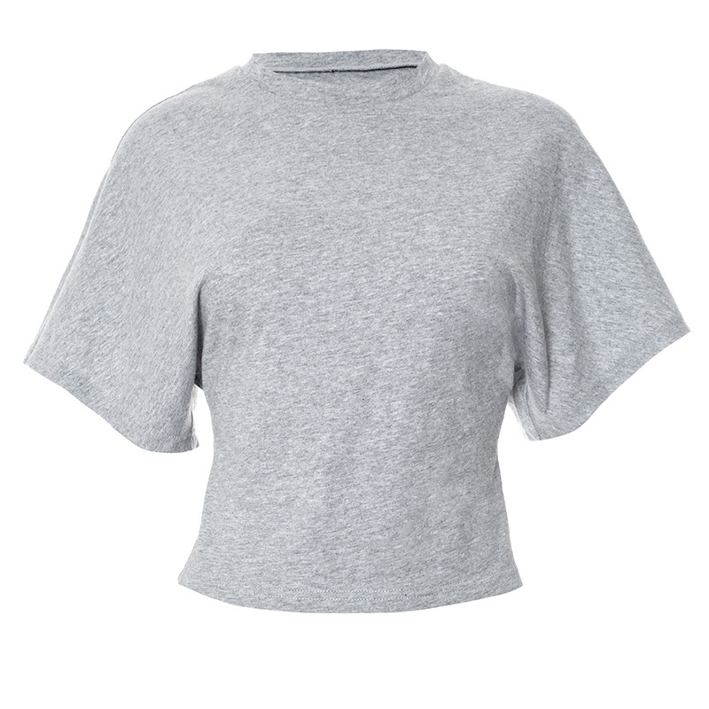 Cross-border French-style Short-sleeve T-shirt For Women, Summer Loose Fit, Tummy-concealing, Slimming, Sweet_ecoleips.com