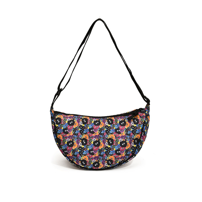 Knödel Schulter Mode Cartoon Anime Unterarm Dutt Lässig Niedlich Rolling Edge Farbe Kontrastierende Umhängetasche_voghion.com