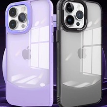 拼色新款适用iPhone15Promax手机壳13镜头框苹果14plus跨境产品11