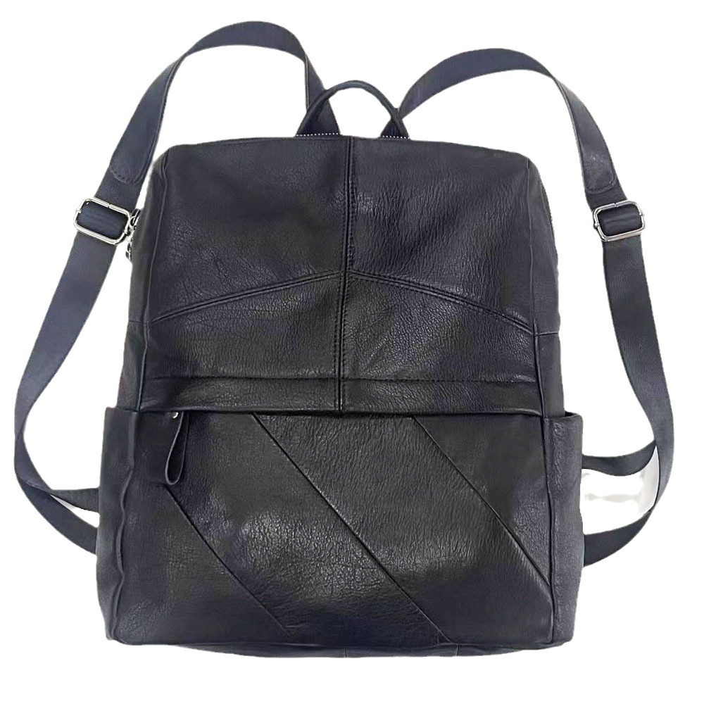 Leather Backpack, Cowhide Women's Backpack, Fashionable And Versatile Soft Leather Women's Bag_voghion.com