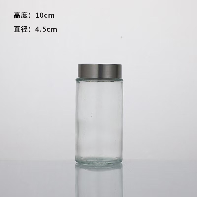 クロスボーダー角型調味料ボトルアカシア木製蓋家庭用キッチン塩クミンチリ保存ガラス瓶ファッションスパイスボトル|undefined
